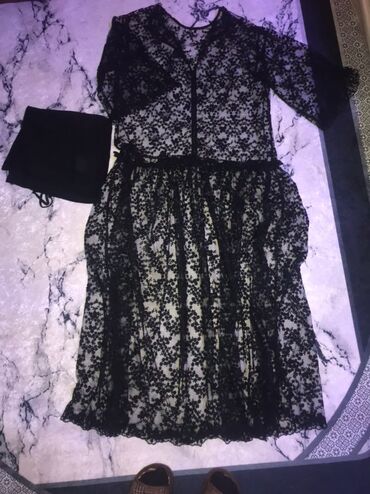 женское вечернее платье: XXL, цвет - Черный