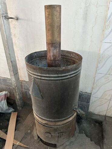 буржуйка на отработке: Самодельный твердотопливный самовар-водогрейный котёл