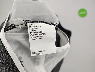 mika second hand: Męskie spodnie materiałowe, grafitowe w drobny wzór — 5