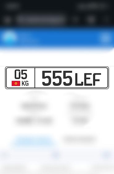 583 585: Госномер «золотой» категории: 05 KG 555 LEF Ключевые особенности: - — 2