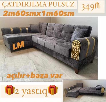 2 neferlik divan: Künc divan, Açılan, Bazalı