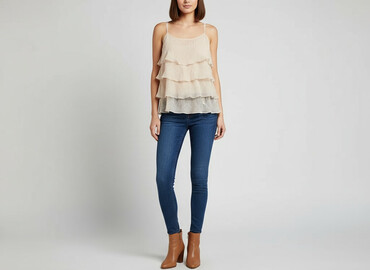 przezroczyste tkanina bawełniane na bluzki: H&M, Women's blouse, size S