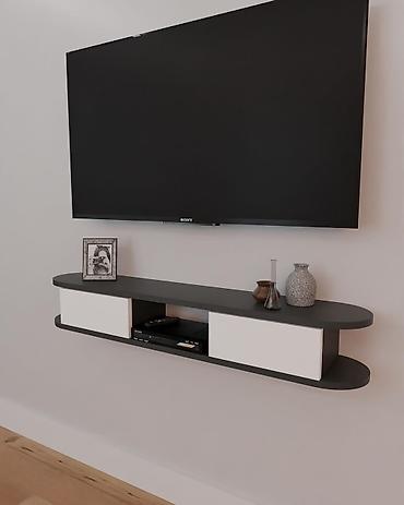 Ostali nameštaj: Zidna TV polica – moderni viseći konzolni element Zidna polica Verona — 9