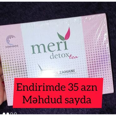 tea detox: Meri detox Original 60 ədəd📍 Hamile xanimlara,Ürek, qaraciyər, Boyrek