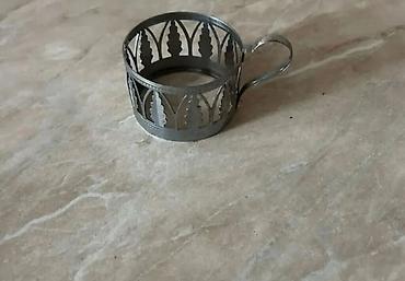 Ev və bağ: Metall fincanaltı (stəkanaltı) – tutacaqlı - Material: metal ərintisi — 2