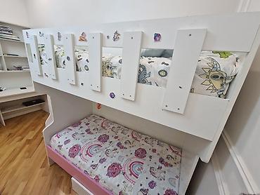 Uşaq mebeli: Oğlan və qız üçün, İşlənmiş, Çarpayı, Matras ilə, Siyirməli, Laminat — 3