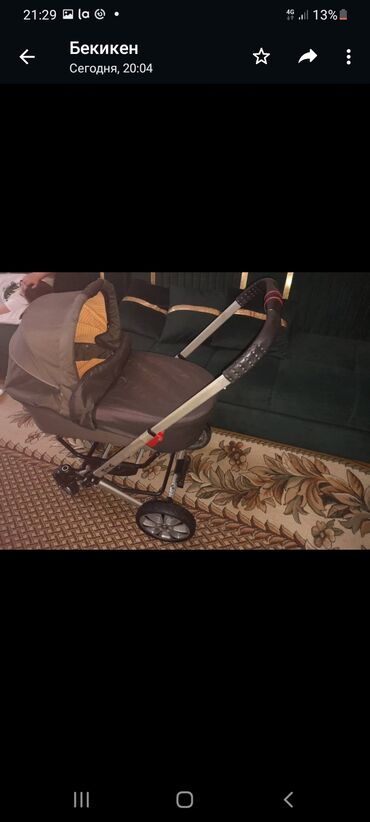 коляска в бишкеке: Балдар арабасы, түсү - Күрөң, Колдонулган