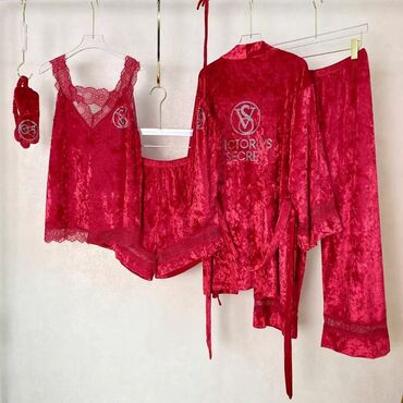 муслиновые пижамы оптом: Пижама, Велюр, Китай, Парный набор, Для невесты, M