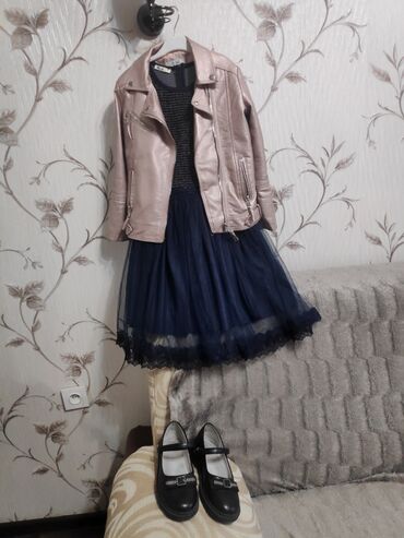 детская курточка: Образ для девочки 8-9 лет 120-130 рост. платье с паетками, курточка
