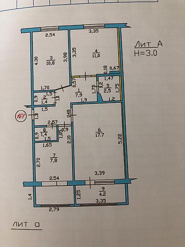 Продажа квартир: 3 комнаты, 64 м², 106 серия, 9 этаж, Евроремонт — 16