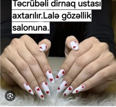 Dırnaq ustaları: Dırnaq ustası tələb olunur, Fiks edilmiş ödəniş, 3-5 illik təcrübə
