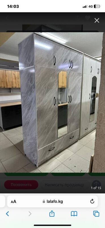 Шкафы для одежды: Шкафы 3 х дверные есть все расцветки хорошие качества размеры — 5