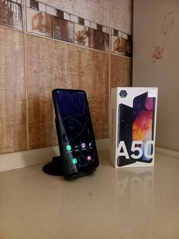 əl blenderi: Samsung Galaxy A50, 128 GB, rəng - Qara, Zəmanət, Sensor, İki sim kartlı