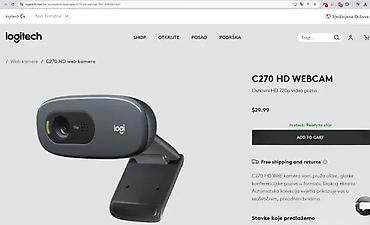 Web kamere: Logitech C270 HD web kamera - HD 720p video pozivi pri 30 fps u — 3