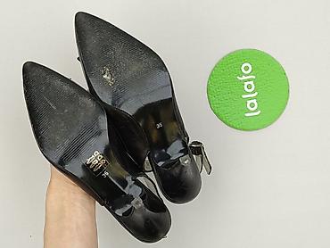 waska stopa: Czarne czółenka damskie typu slingback FOREVER - Rozmiar: 35 — 4