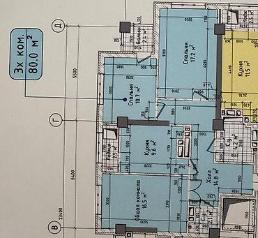 Продажа квартир: 3 комнаты, 80 м², Технопарк Элитка, 8 этаж, ПСО (под самоотделку) — 2