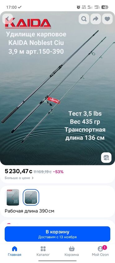 рагадка для рыбалки: Каида ноблест кю 3,9 состояние отличное есть 3 штуки цена по 2800 за