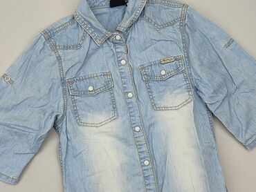 Shirts: Shirt 9 years, condition - Good, pattern - Monochromatic, color - Light blue