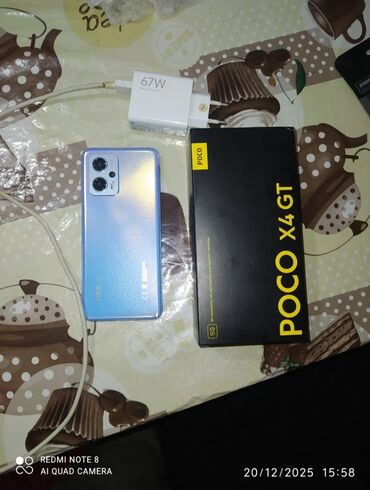 Poco: Poco X4 GT, 256 GB, rəng - Göy, Sensor, Barmaq izi, Face ID — 1