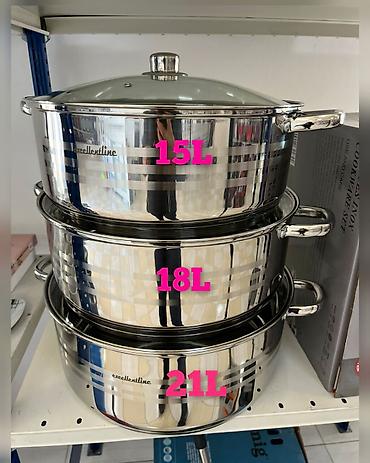 ikea perlice: Set od dubokih šerpi – Excellentline, inox - Materijal: nerđajući — 1
