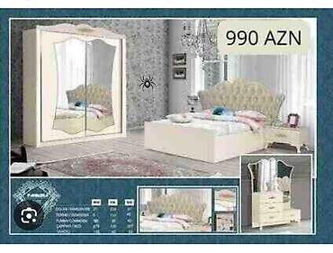 Yataq otağı dəstləri: İkinəfərlik çarpayı, Dolab, Komod, Yeni — 1