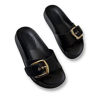 air green: Ženske klompe/papuče – crne - Dizajn: klasične slip-on papuče sa — 1