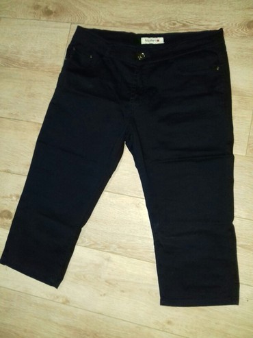 klasicne zenske pantalone: XS (EU 34), Pamuk, bоја - Crna, Jednobojni