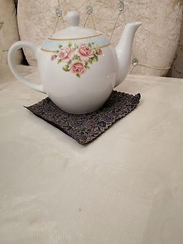 Yeni, rəng - Ağ, Dəm caydanı, Farfor, 1 l