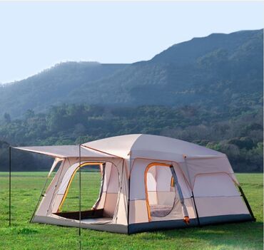 палатка в аренду: Палатка большая двухкомнатная с тентом для кемпинга и туризма BiCamp