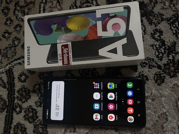 компьютер айфон: Samsung Galaxy A51, Колдонулган, 128 ГБ, түсү - Кара, 2 SIM