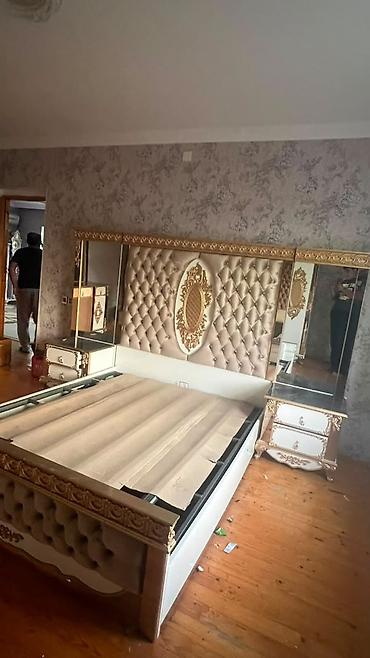 Yataq otağı dəstləri: Klassik üslubda yataq otağı mebel dəsti - Güzgülü iri şkaf: 3 qanadlı — 11