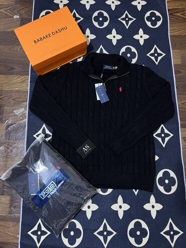 вязанные кофта: Эркектердин свитери, XL, Polo Ralph Lauren, Жаңы, түсү - Кара, Өзү алып кетүү, Акылуу жеткирүү