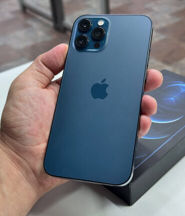 IPhone 12 Pro Max, 128 GB, Pacific Blue, Zəmanət, Simsiz şarj, Face ID