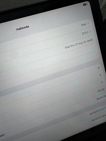 2 ci el ipad: İpad pro (11 inç) (4.nesil) 7 aydır alınıb dersler açılıb ve usagı — 7