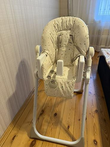 Yemək masaları, oturacaqları: Uşaq yemək stulu Mothercare - Rəng: krem/açıq bej naxışlı yumşaq — 4