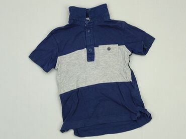 koszulka niebieska: Koszulka, H&M, 3-4 lat, 98-104 cm, stan - Dobry
