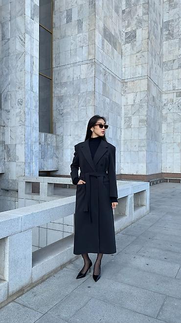 Пальто: Пальто, Классика, Осень-весна, Длинная модель, S, M — 4