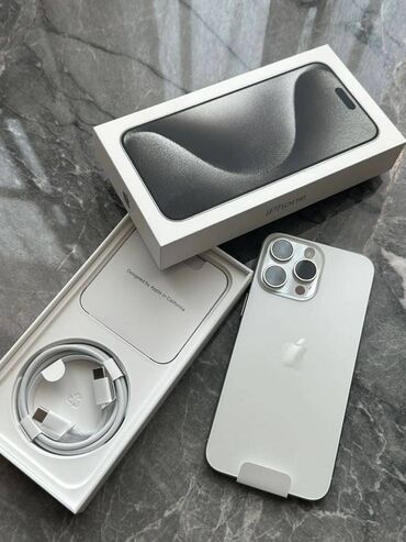 ayfon 7 s: IPhone 15 Pro, 128 GB, Natural Titanium, Zəmanət, Barmaq izi, Simsiz şarj