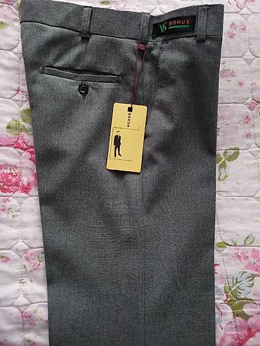 Cinslər və şalvarlar: Təzə boz klassik şalvar uzunluğu-1.00
Beli-76sm — 2