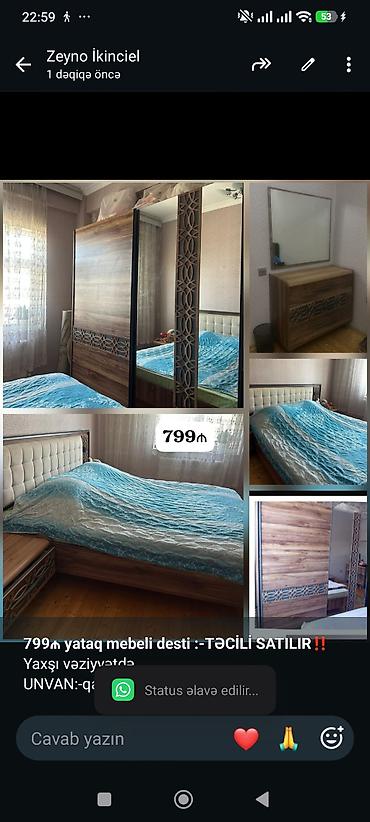 *799₼ yataq mebeli desti :-TƏCİLİ SATILIR‼️* Yaxşı vəziyyətdə