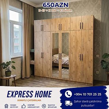 Dolablar: Yeni, 6 qapı, Güzgülü, Açılan, Düz dolab — 1