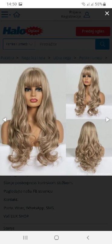 Perike i klipse: Poluprirodne Kanekalon Perike ‼Peru se Peglaju i Uvijaju‼ NOVO — 10