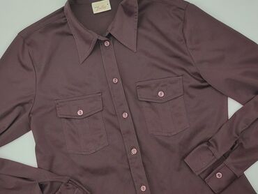 brązowe bluzki damskie z krótkim rękawem: Shirt, S (EU 36), condition - Good