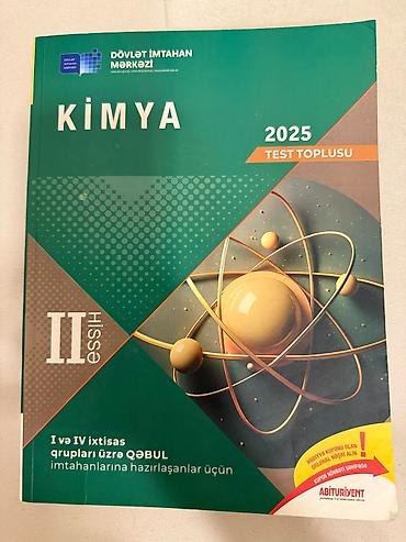 kimya dim pdf: Məhsul: “Kimya 2025 – Test Toplusu”, hissə I və hissə II — 2
