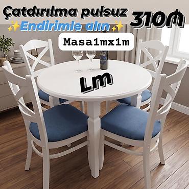 Мебель: Mdf yumru masa desti Ölçü bağlı 90*90 Şəhər içi çatdırılma pulsuzdur — 3