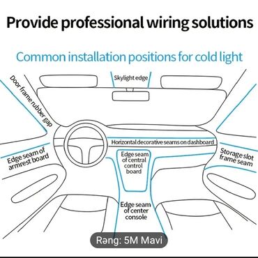 Digər aksesuarlar: Avtomobil üçün ambians işiq mavi rəng 5 metr yenidir pakofqada rəng -da lalafo.az — 9 Digər aksesuarlar: Avtomobil üçün ambians işiq mavi rəng 5 metr yenidir pakofqada rəng — 9