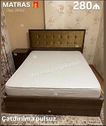 Матрасы: Məhsul: Matras Ölçü: 160 x 200 sm Qiymət: 280 ₼ Xüsusiyyətlər: - — 1