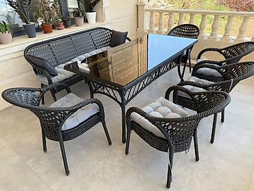 sofa: Комплект садовой мебели, Диван, Ротанг — 6