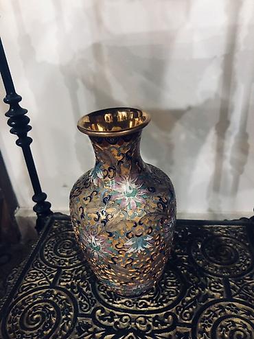 kluazone: Kluazone vaza – əl işləməsi cloisonné üslubunda/ Hündürlüyü 22 sm. Heç — 1