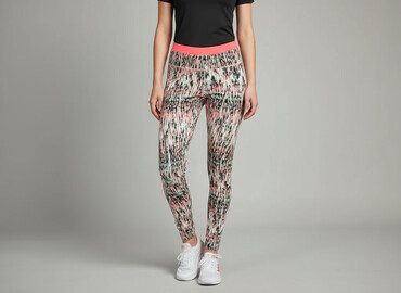 legginsy prążkowane beżowe: F&F, Leggings Sports for women, size M